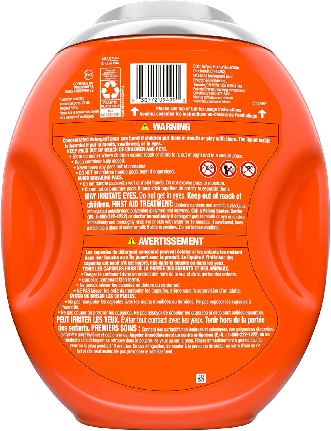 Power Pods Laundry Detergent Pacs with Febreze Freshness with Odor Eliminators, Botanical Rain Scent, 45 Count