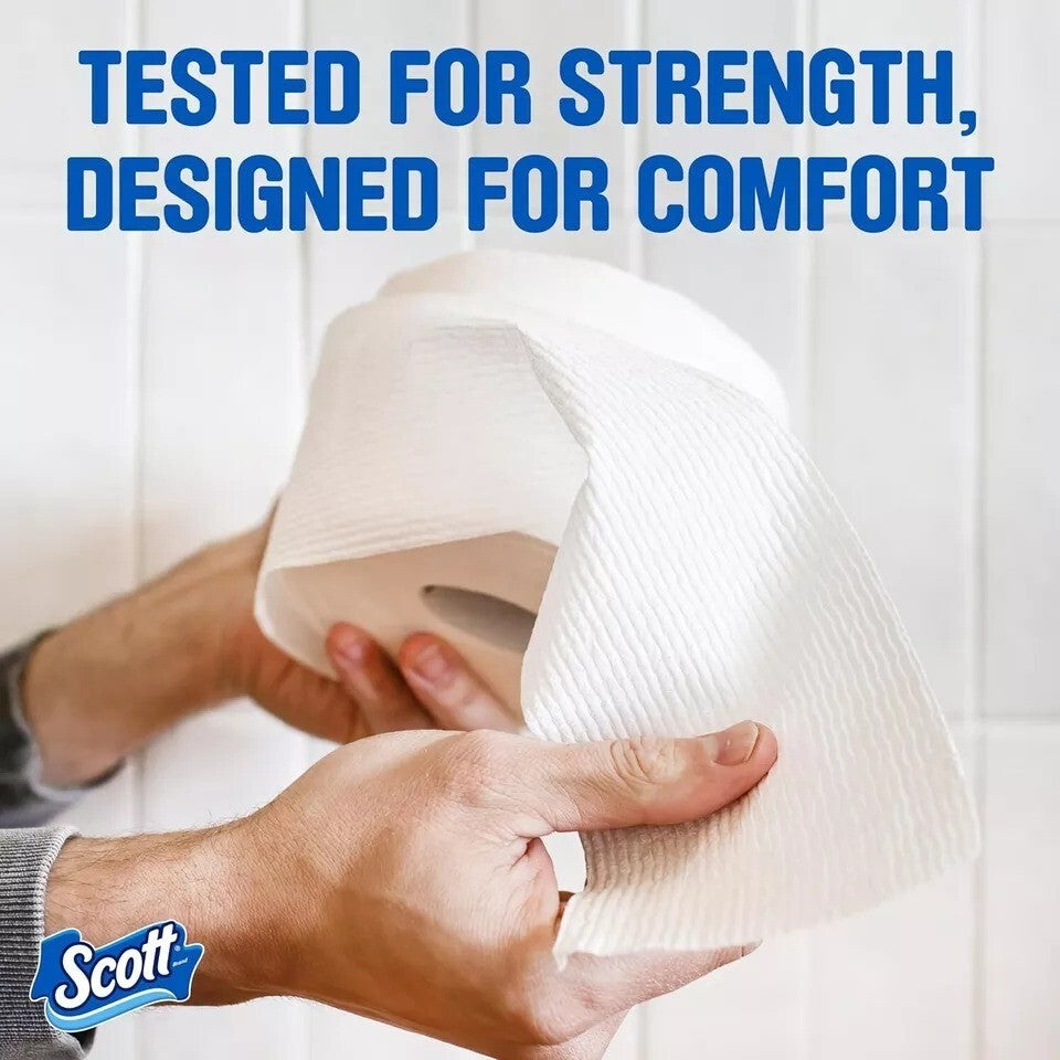 Scott Comfortplus Toilet Paper, 12 Double Rolls,231 Sheets per Roll, Septic Safe
