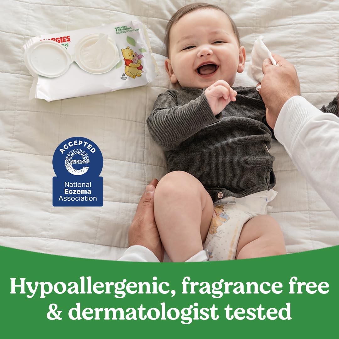 Natural Care Sensitive Baby Wipes, Unscented, Hypoallergenic, 99% Purified Water, 15 Flip-Top Packs (960 Wipes Total)