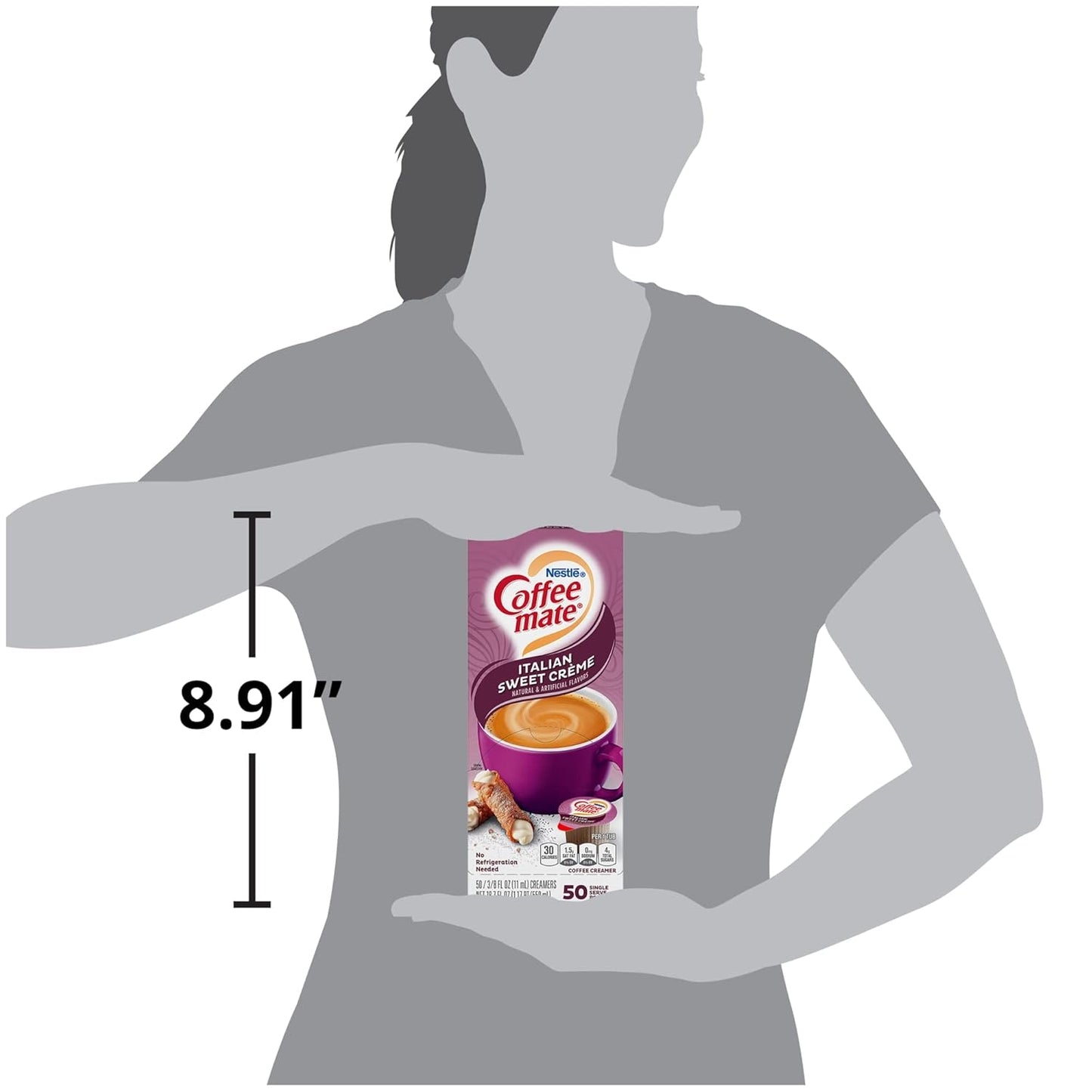 Coffee-Mate 84652 Liquid Coffee Creamer, Italian Sweet Creme, 0.375 Oz Cups (Box of 50)