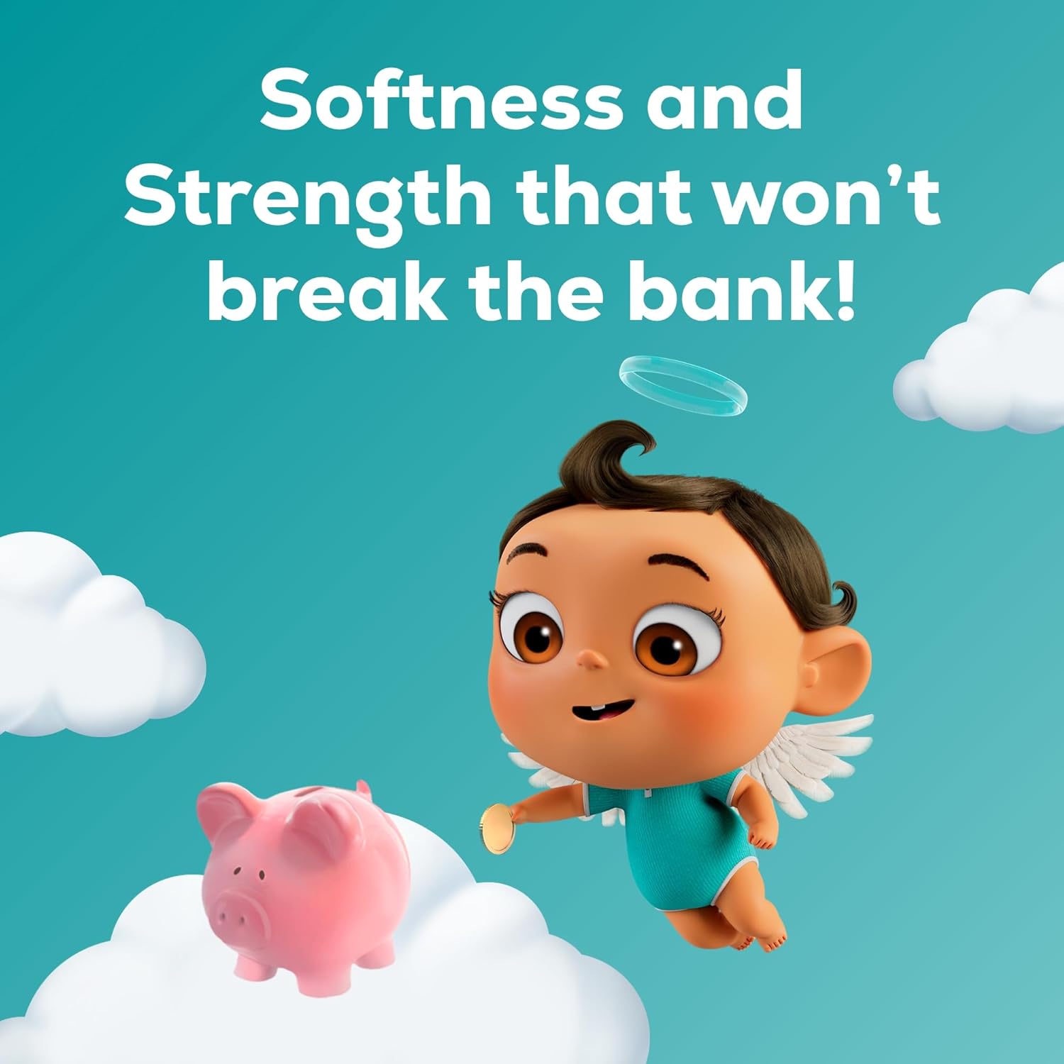 Toilet Paper, 4 Mega Rolls = 16 Regular Rolls, Soft and Strong Toilet Tissue