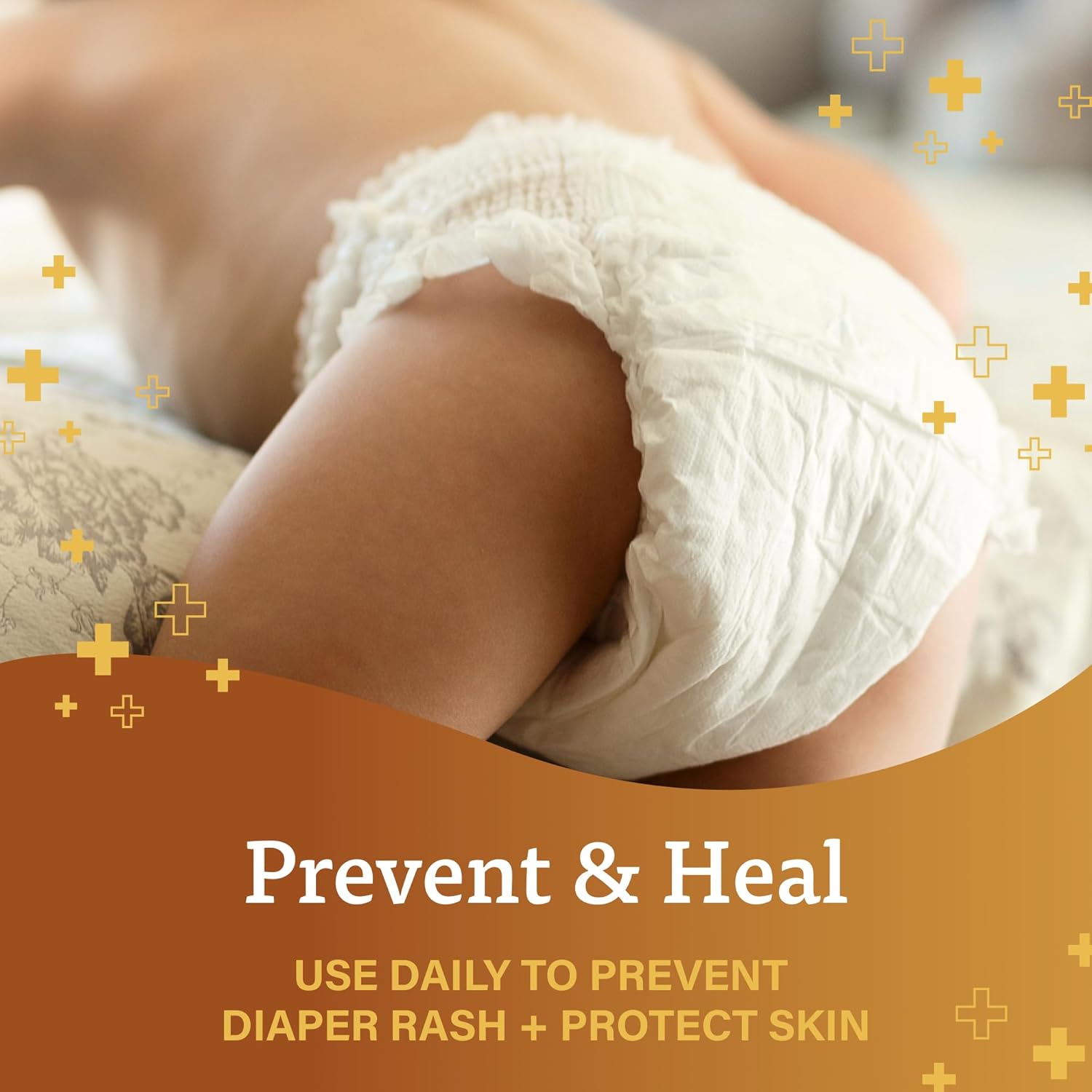 Original Diaper Rash Ointment, Prevents & Protects Diaper Rash, Moisturizes & Heals Dry Skin with Vitamins A&D, 16Oz Jar