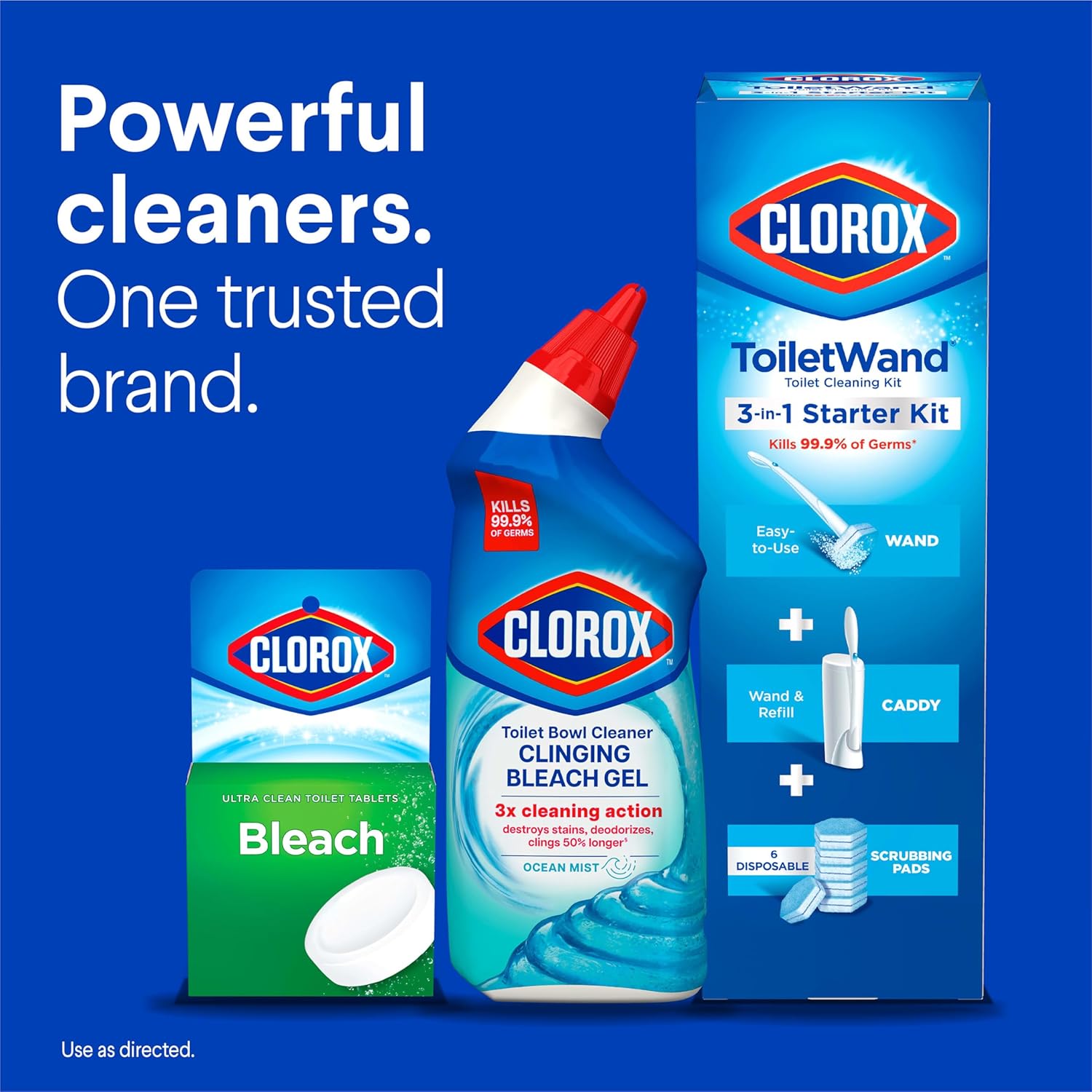 Toilet Bowl Cleaner, Clinging Bleach Gel, Ocean Mist - 24 Ounces, Pack of 2