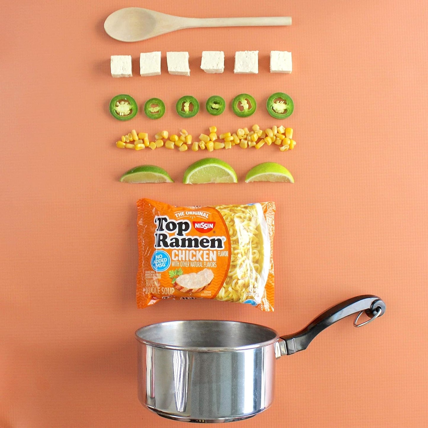 Top Ramen Noodle Soup, Chicken, 3 Ounce (Pack of 24)