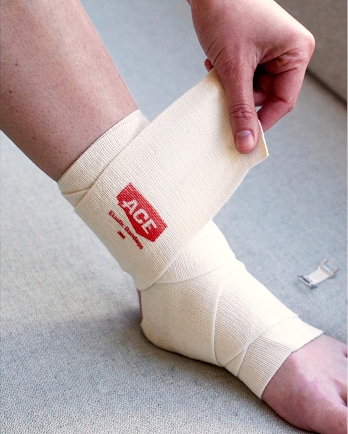 Brand 2 Inch Elastic Bandage with Clips Beige 2 in X 51.2 in Great for Elbow Ankle Knee & More Comfortable Design for Prolonged Wear Easy-To-Use Wrap Design (207310)