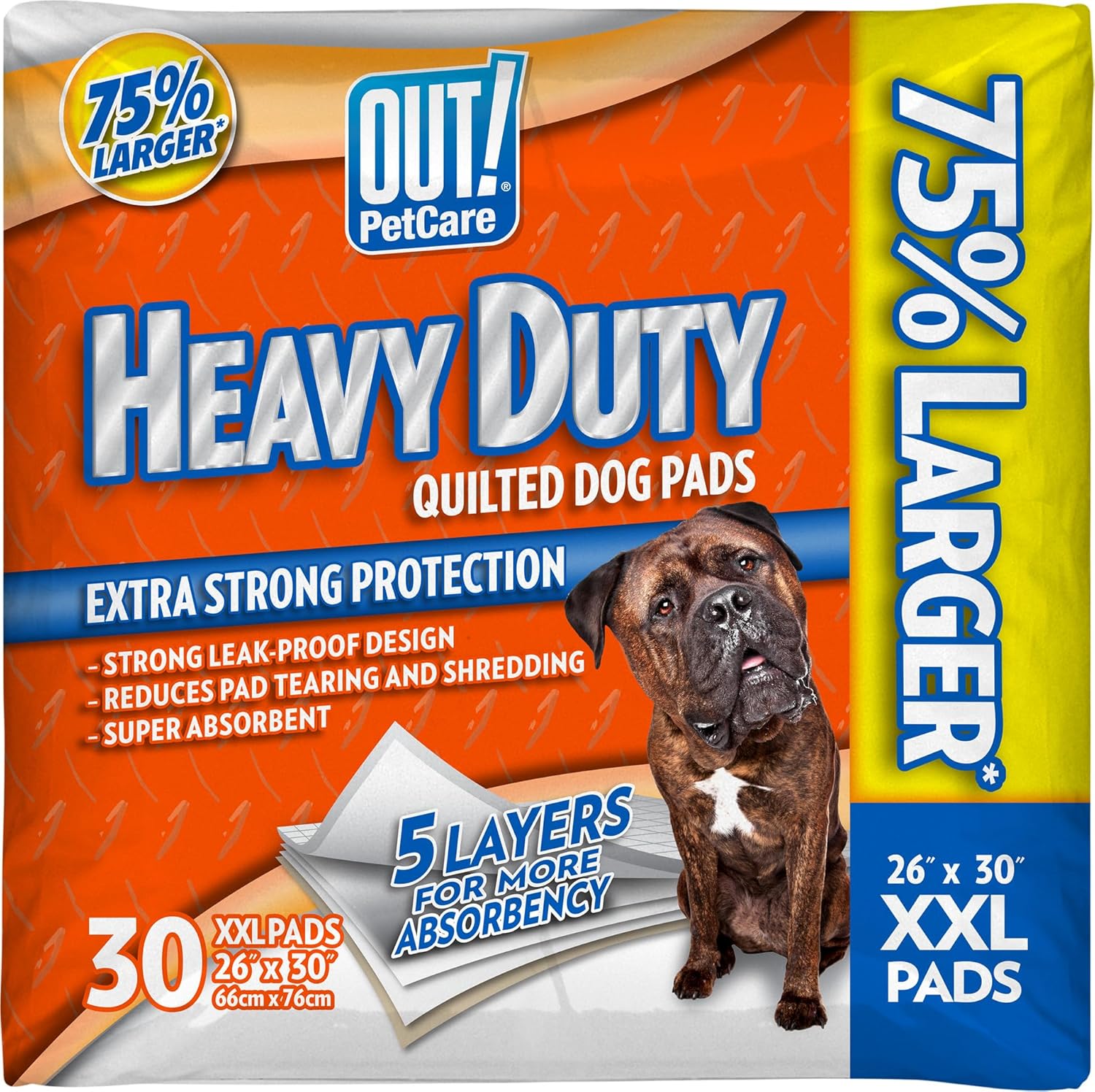 Petcare Puppy Pads XXL, Heavy Duty, Leak Proof Pee Pads for Dogs, Potty Training & Housebreaking, Puppy Essentials (26"X30", 30 Count)