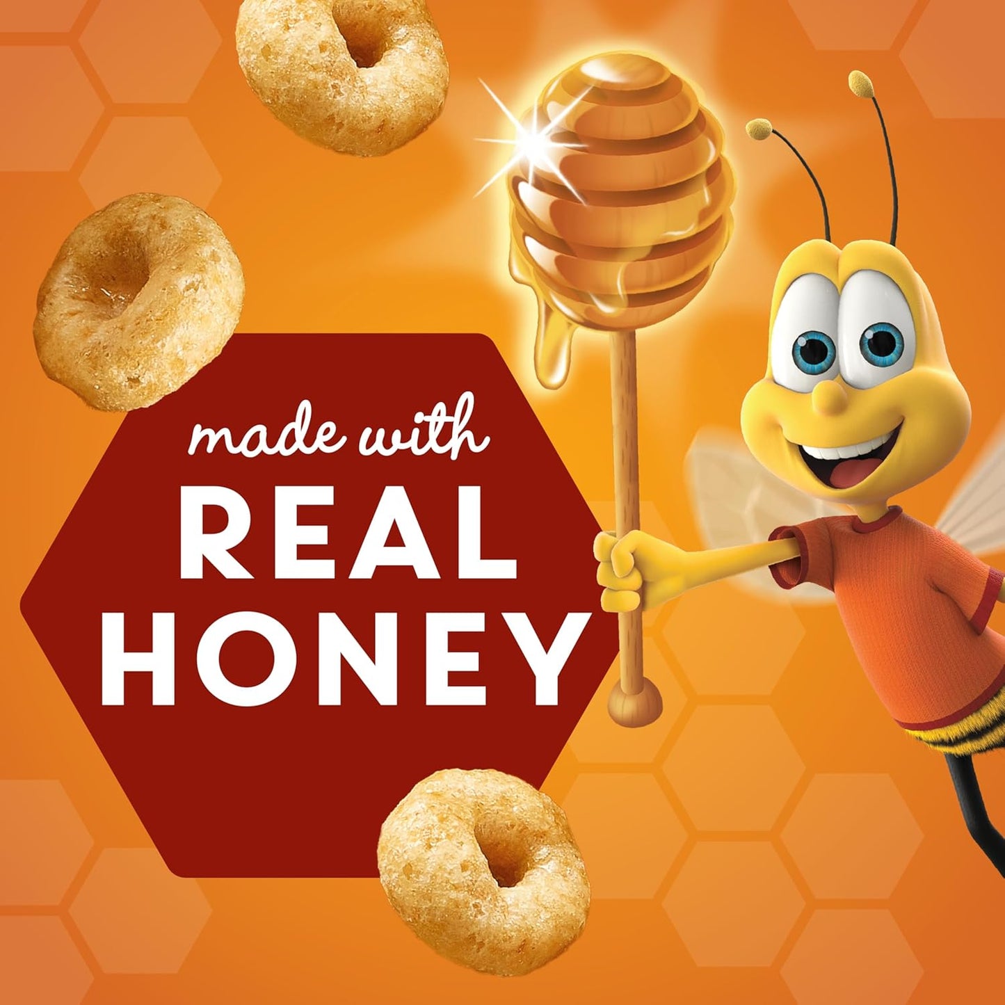 Honey Nut , Heart Healthy Gluten Free Breakfast Cereal with Whole Grain Oats, Large Size, 15.4 Oz