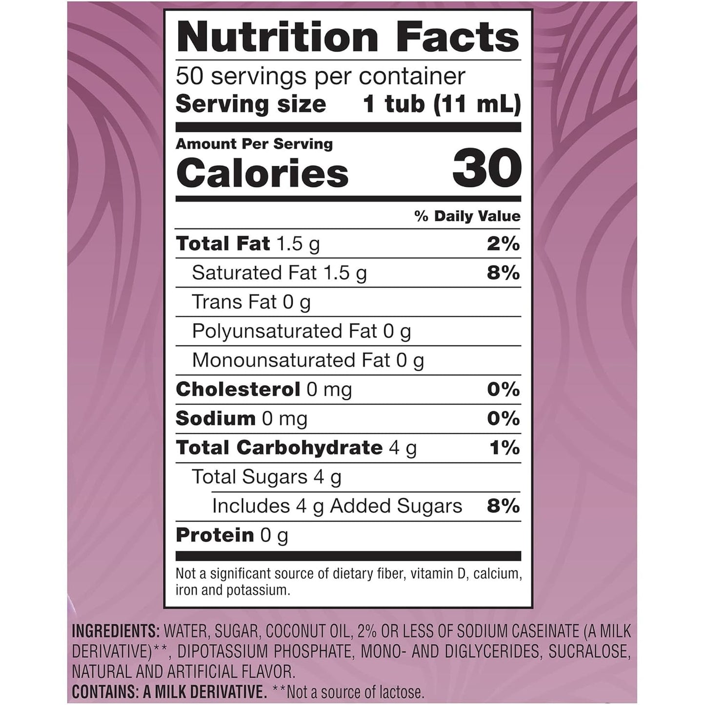 Coffee-Mate 84652 Liquid Coffee Creamer, Italian Sweet Creme, 0.375 Oz Cups (Box of 50)