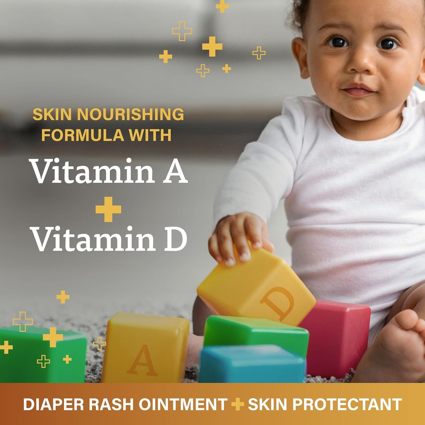 Original Diaper Rash Ointment, Prevents & Protects Diaper Rash, Moisturizes & Heals Dry Skin with Vitamins A&D, 16Oz Jar