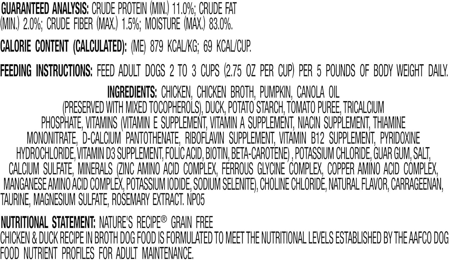 Grain Free Wet Dog Food, Chicken & Duck Recipe, 2.75 Ounce Cup (Pack of 12)