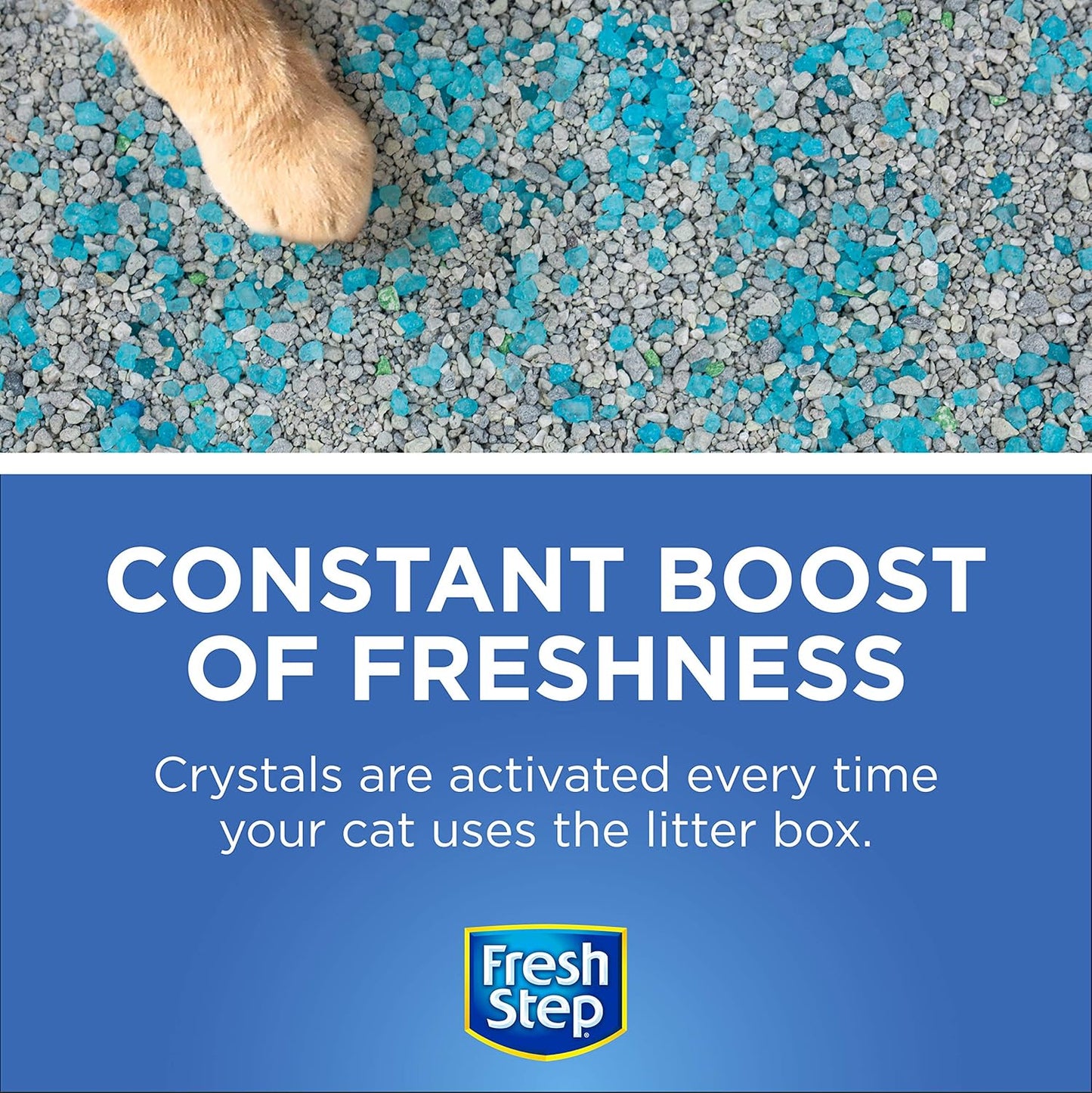 Cat Litter Crystals in Fresh Scent | Cat Litter Box Deodorizer | Combats Cat Odors and Neutralizes Smells to Keep Your Home Clean, 15 Ounces